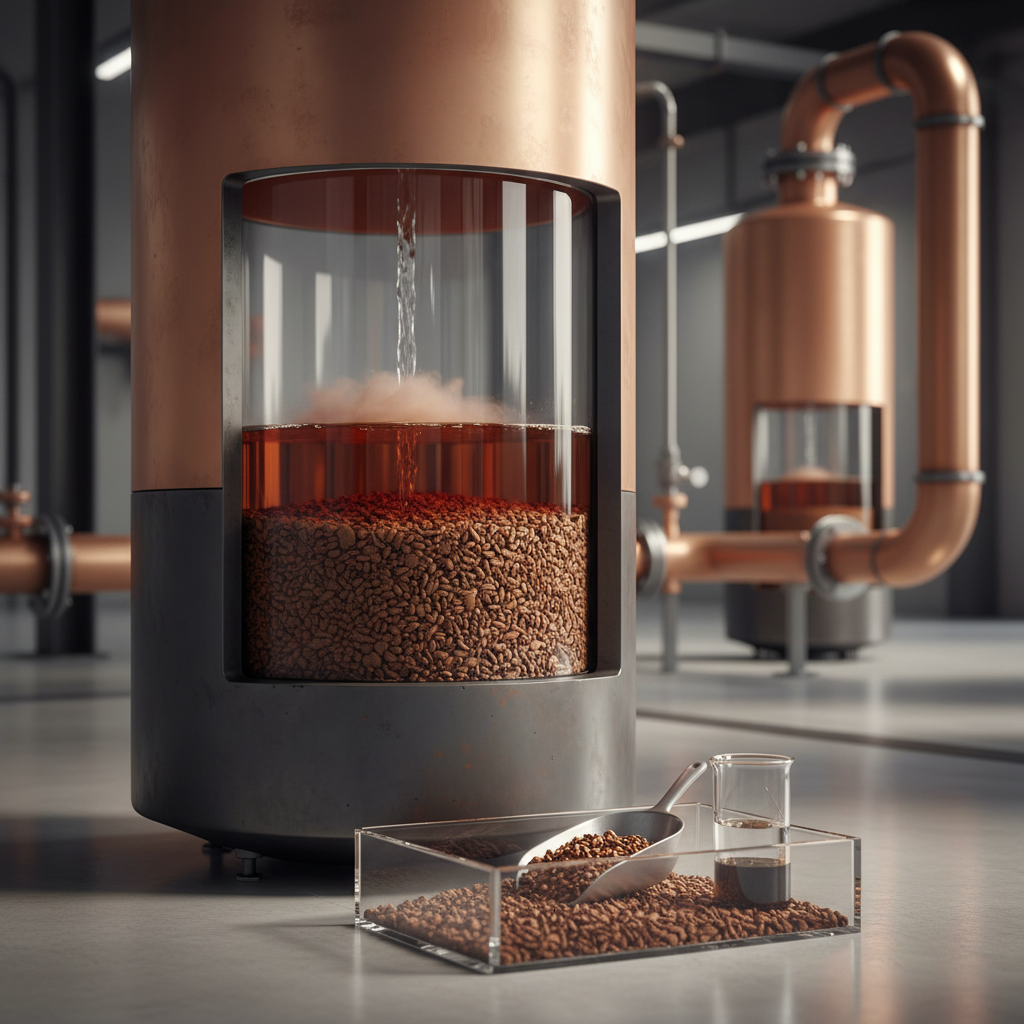 Granular walnut shell filtration media used in an oil and water separation vessel